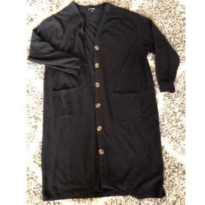 Plus size long duster sweater